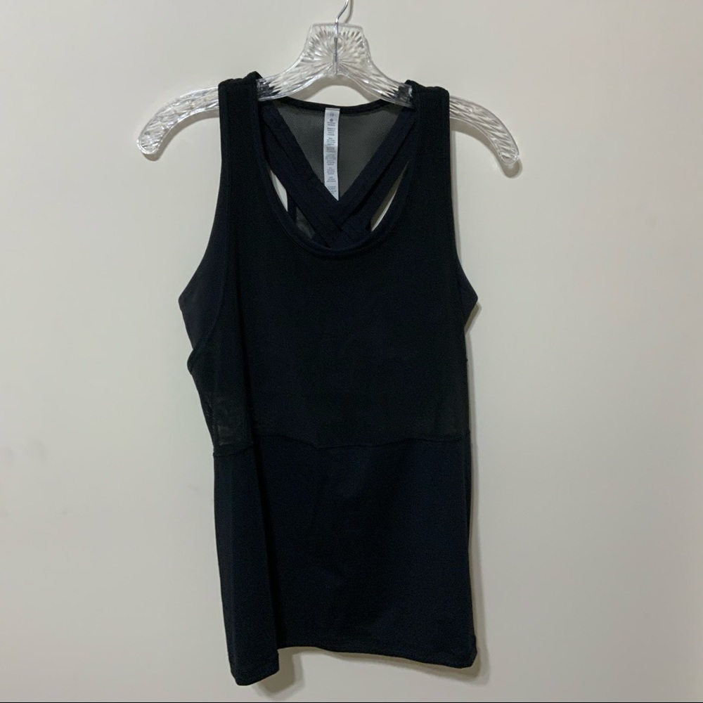 Lululemon black mesh crisscross bra top NWT